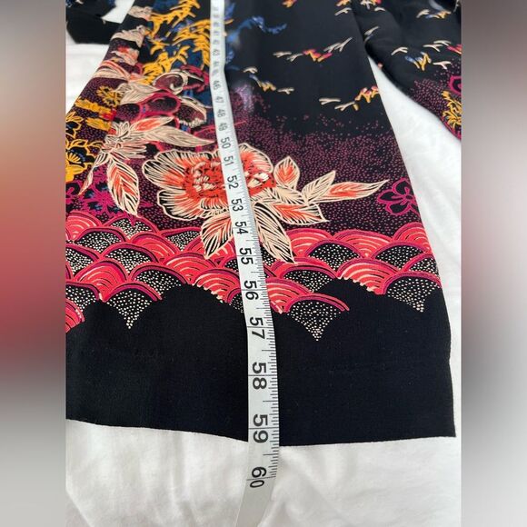 Anthropologie Feather Bone Black Printed Jumpsuit Size 0 - Picture 9 of 9